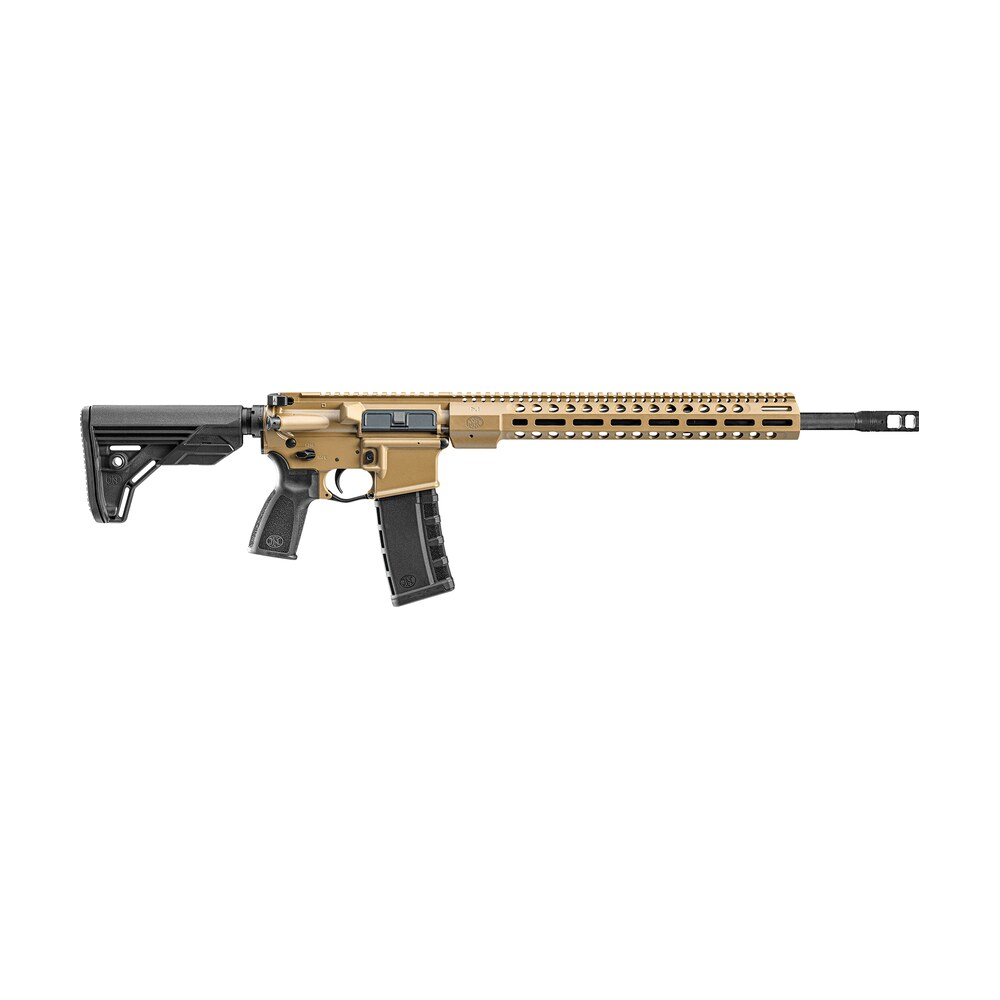 fn 36100676 fn 15 dmr3 5.56x45mm nato 18" barrel 30+1, fde cerakote receiver, black oem stock & grip, optic ready FN 36100676 FN 15 DMR3 5.56x45mm NATO 18" Barrel 30+1, FDE Cerakote Receiver, Black OEM Stock Sports South item 147421