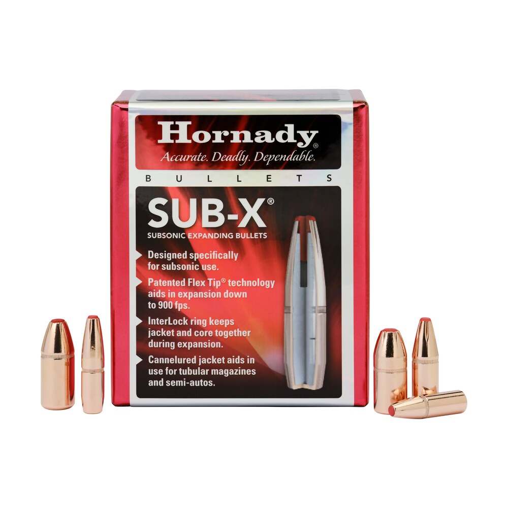 hornady 45031 sub x 45 cal 395 gr subsonic expanding 50 per box/ 15 case Hornady 45031 Sub-X 45 Cal 395 gr Subsonic eXpanding 50 Per Box/ 15 Case Sports South item 147523