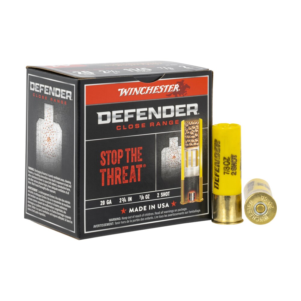 winchester ammo s202pd25 defender 20gauge 2.75" 7/8oz 2shot 25 per box/10 case Winchester Ammo S202PD25 Defender 20Gauge 2.75" 7/8oz 2Shot 25 Per Box/10 Case Sports South item 147598