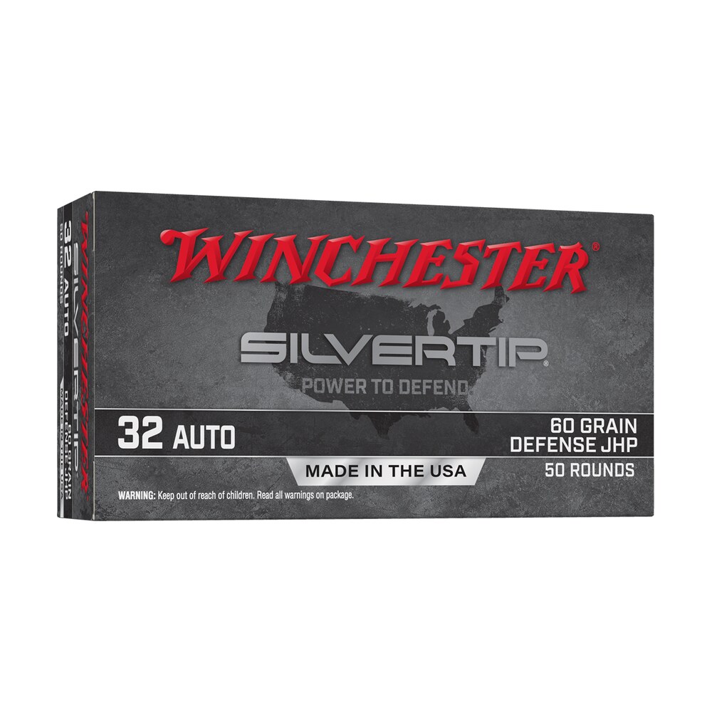 winchester ammo w32ast silvertip 32acp 60gr jacketed hollow point 50 per box/10 case Winchester Ammo W32AST Silvertip 32ACP 60gr Jacketed Hollow Point 50 Per Box/10 Case Sports South item 147605