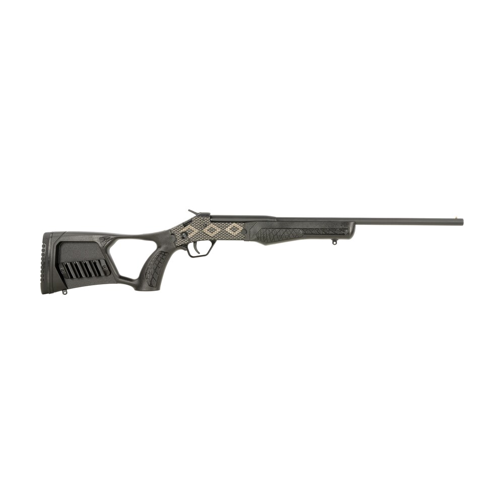 rossi ssp1bken1 tuffy youth 410 gauge with 18.50" barrel, 1rd capacity, matte black with snakeskin engraving metal finish & black fixed thumbhole stock right hand Rossi SSP1BKEN1 Tuffy Youth 410 Gauge Sports South item 147908