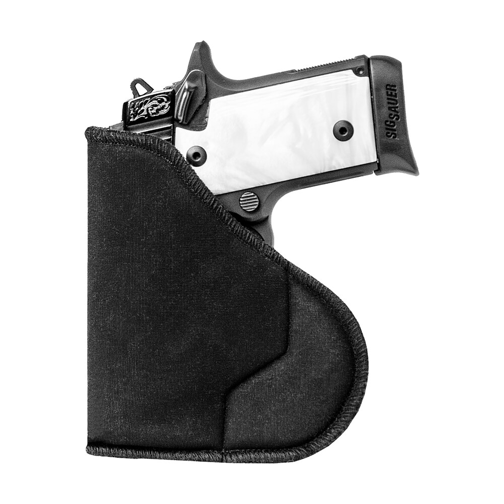 sentry 35wb02bk hexgrip iwb black nylon pocket fits sm revolver, except 5 shot fits 2 3" barrel ambidextrous Sentry 35WB02BK HexGrip IWB Black Nylon Pocket Sports South item 148224