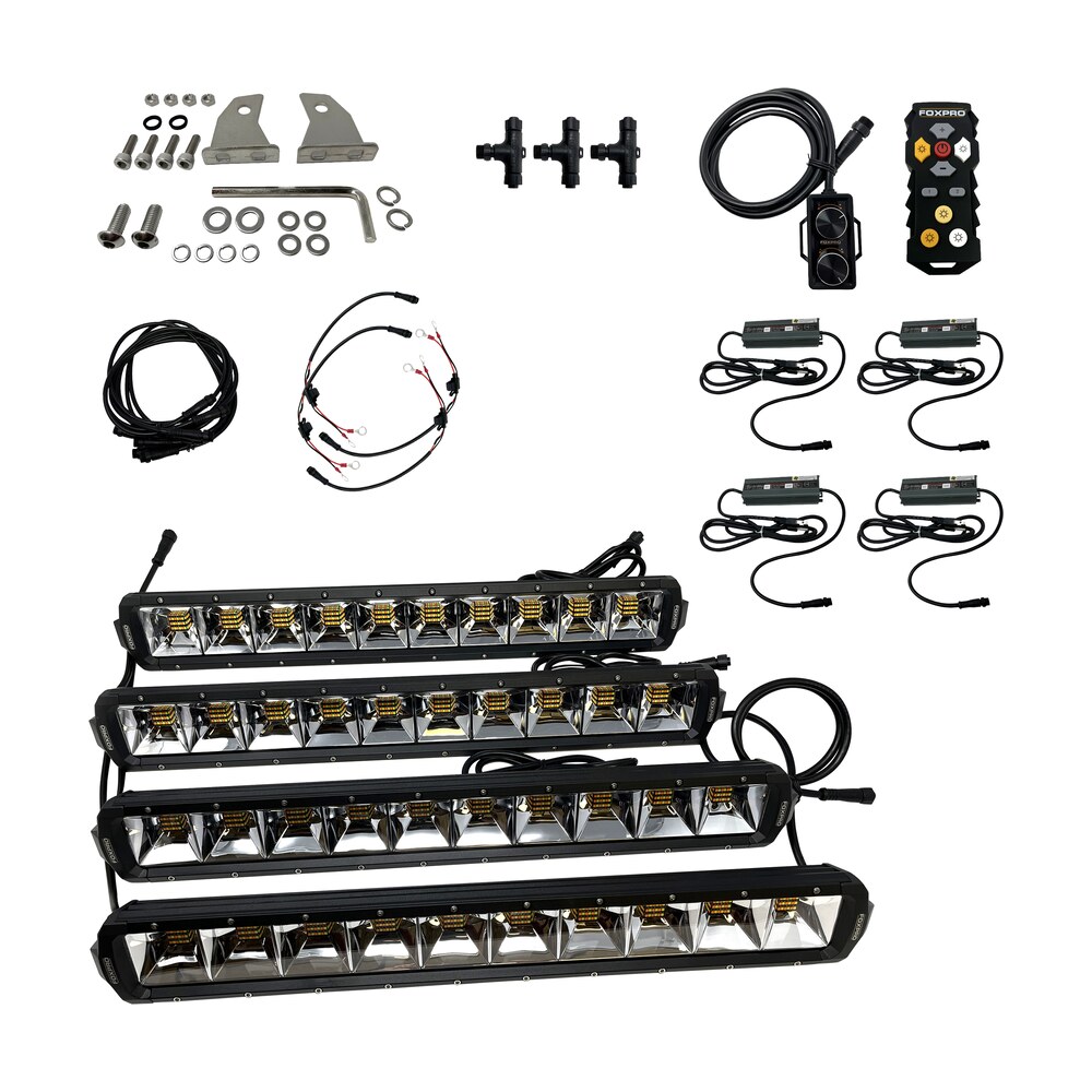 foxpro mudct4kit mud cutter light kit black 2810/3380/4408 lumens white/amber/mixed led Foxpro MUDCT4KIT Mud Cutter Light Kit Black 2810/3380/4408 Lumens White/Amber/Mixed LED Sports South item 148418