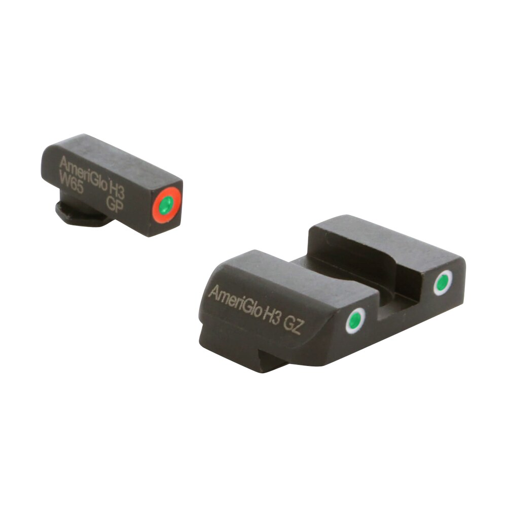 ameriglo gl241 custom classic sight set for glock green tritium orange outline front sight green tritium white outline rear sight AmeriGlo GL241 Custom Classic Sight Set for Glock Green Tritium Orange Outline Front Sports South item 148594