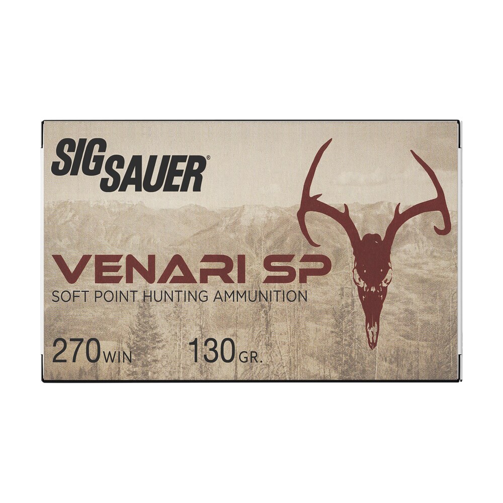 sig sauer v270sp13020 venari 270win 130gr soft point 20 per box/10 case Sig Sauer V270SP13020 Venari 270Win 130gr Soft Point 20 Per Box/10 Case Sports South item 148644