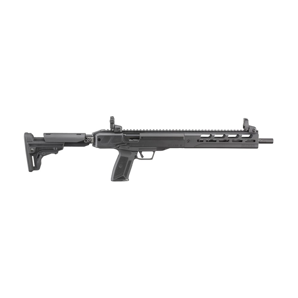 ruger 19301 lc carbine 5.7x28mm 10+1 16.25" black nitride fluted barrel, black hard coat anodized aluminum receiver, m lok handguard, black synthetic fixed stock Ruger 19301 LC Carbine 5.7x28mm 10+1 16.25" Black Nitride Fluted Sports South item 148652