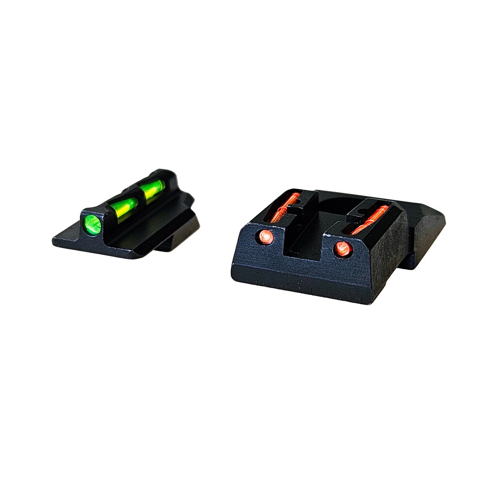 hiviz rgs9lw21 litewave ruger security 9 sight set green fiber optic front sight orange fiber optic rear sight HiViz RGS9LW21 LiteWave Ruger Security 9 Sight Set Green Fiber Optic Front Sight-Orange Fiber Sports South item 148695