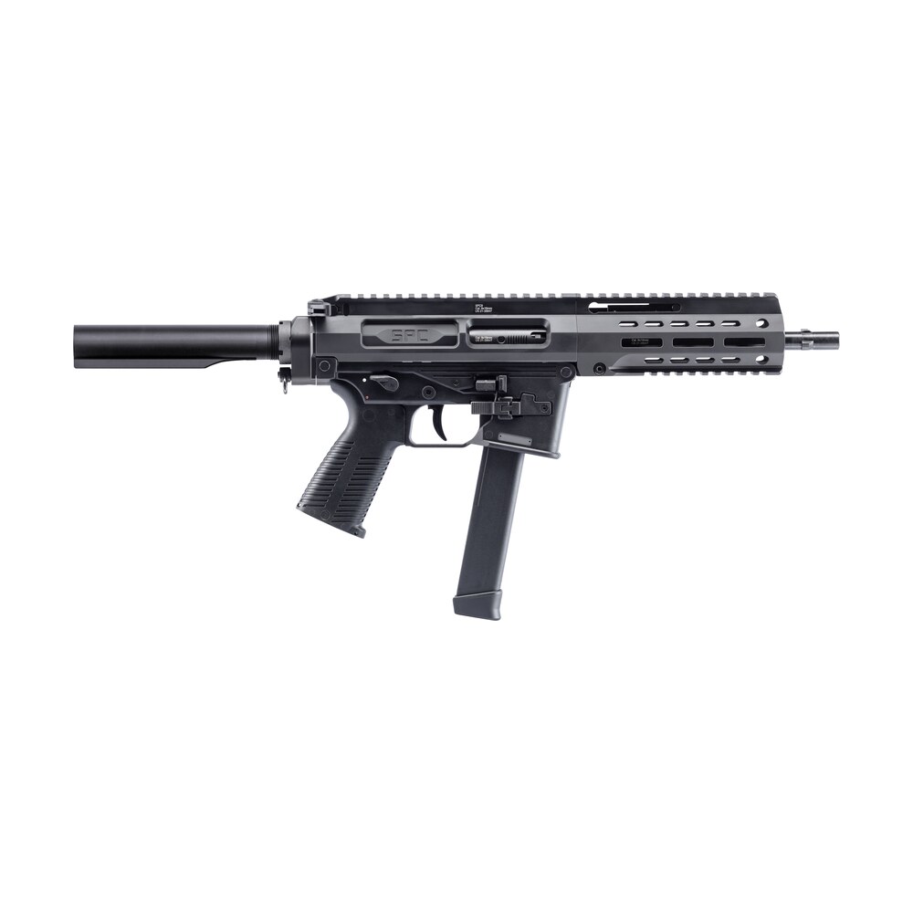 b&t firearms 500003ab spc9 9mm luger 33+1 9.10", black, buffer tube stock, polymer grip (oem mag) B&T Firearms 500003AB SPC9 9mm Luger 33+1 9.10", Black, Buffer Tube Sports South item 148946