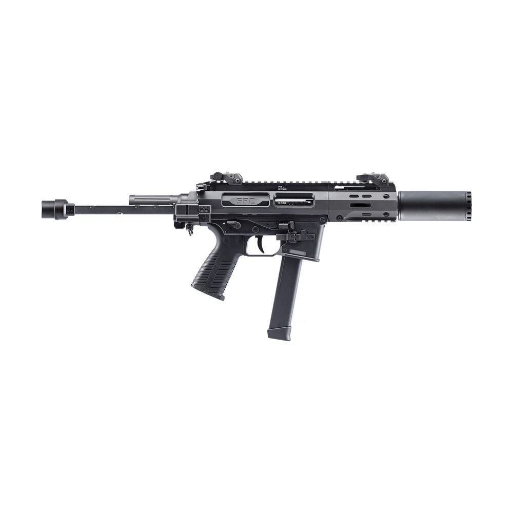 b&t firearms 500003sdgtb spc9 sd 9mm luger 33+1 4.50" with rbs suppressor, black, tele brace adapter, polymer grip (glock mag compatible) B&T Firearms 500003SDGTB SPC9 SD 9mm Luger 33+1 4.50" Sports South item 148951