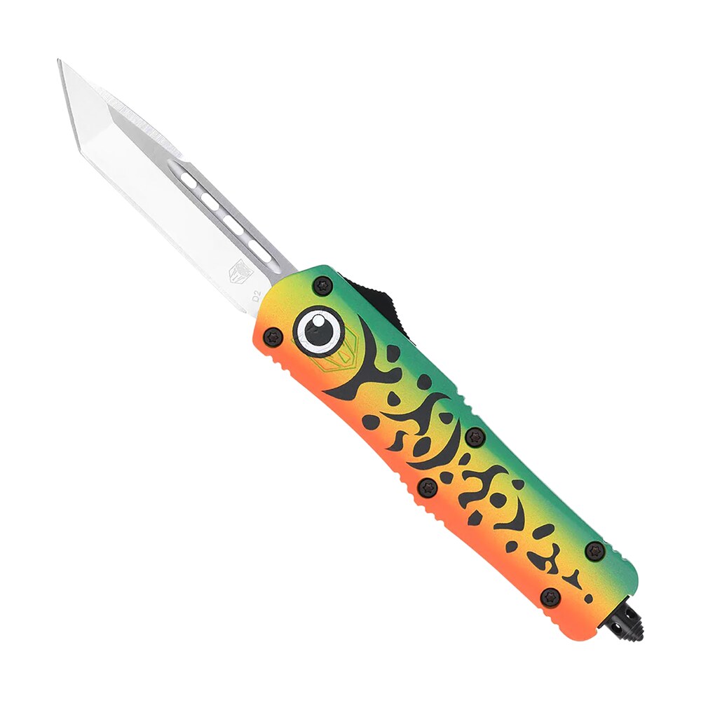 cobratec knives mflgnfs3tns fs 3 fishing lure medium 3" otf tanto plain satin d2 steel blade, 4.50" green fishing lure aluminum cerakoted handle CobraTec Knives MFLGNFS3TNS FS-3 Fishing Lure Medium 3" OTF Tanto Plain Satin D2 Steel Blade, Sports South item 149060