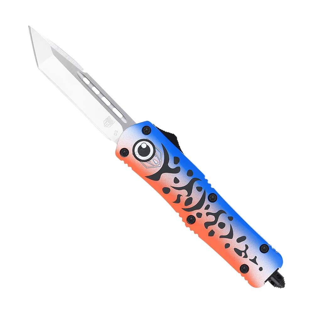 cobratec knives mflblufs3tns fs 3 fishing lure medium 3" otf tanto plain satin d2 steel blade, 4.50" blue fishing lure aluminum cerakoted handle CobraTec Knives MFLBLUFS3TNS FS-3 Fishing Lure Medium 3" OTF Tanto Plain Satin D2 Steel Blade, Sports South item 149063