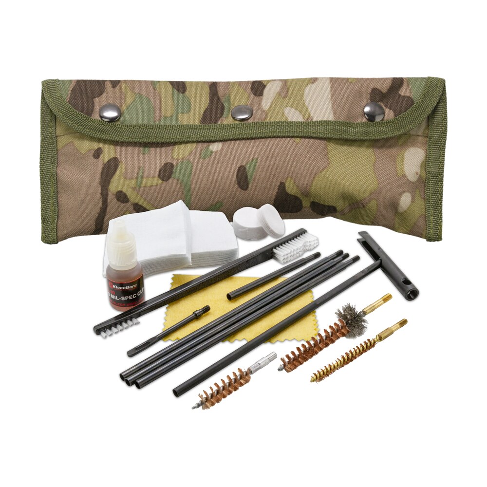 kleenbore pou303mc modular cleaning kit multi caliber handgun/rifle bronze/nylon bristles nylon multi cam case KleenBore POU303MC Modular Cleaning Kit Multi-Caliber Handgun/Rifle Bronze/Nylon Bristles Nylon Sports South item 149215