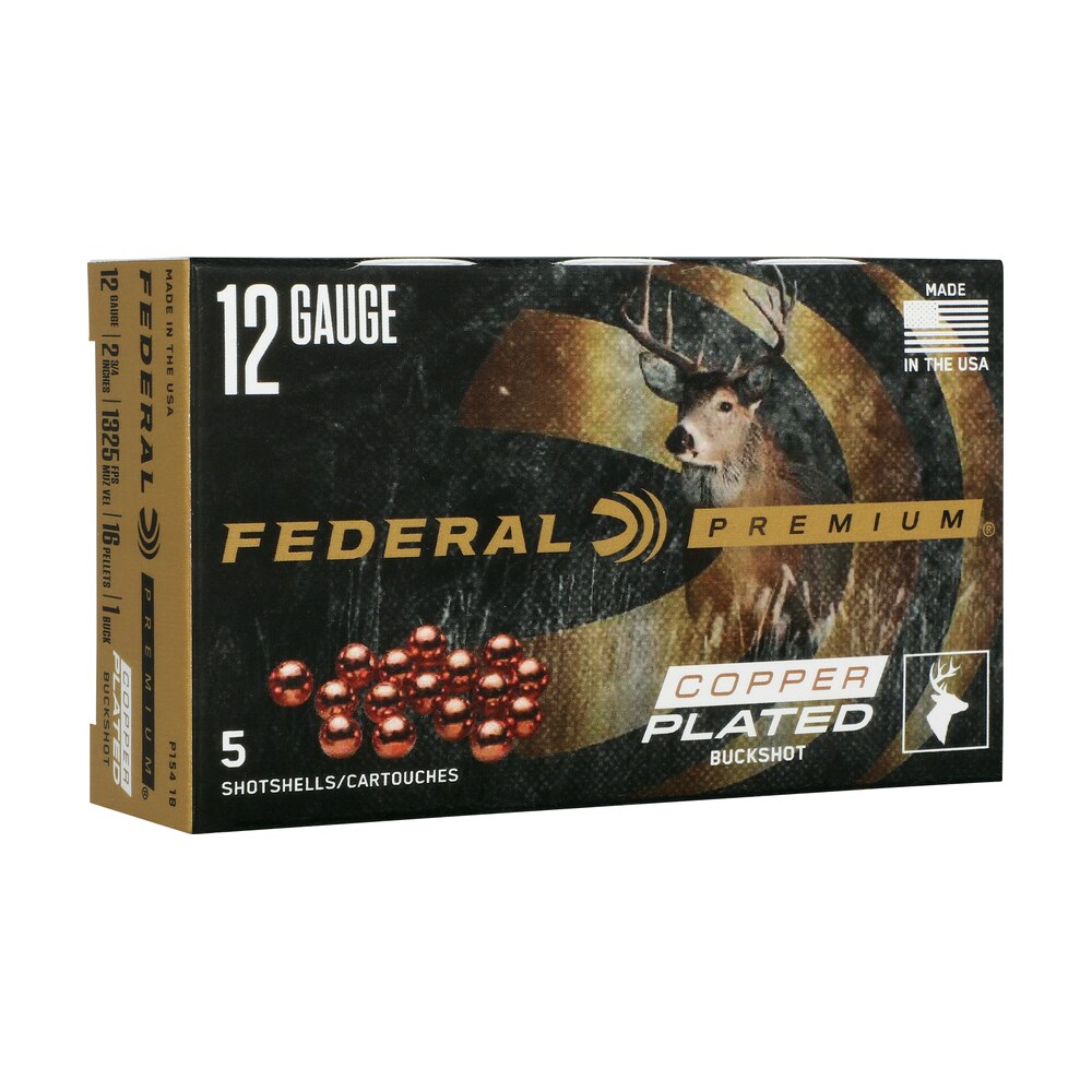 federal p1541b premium max buck 12gauge 2.75" 1buckshot 16pellets 5 per box/50 case Federal P1541B Premium Max Buck 12Gauge 2.75" 1BuckShot 16Pellets 5 Per Box/50 Case Sports South item 149246