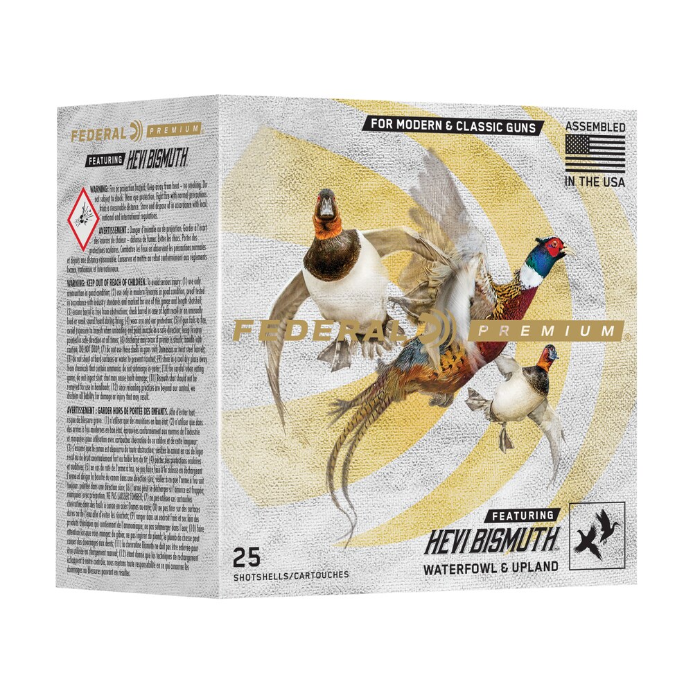 federal phbx1385 premium hevi bismuth 12gauge 3" 1 3/8oz 5shot 25 per box/10 case Federal PHBX1385 Premium HEVI-Bismuth 12Gauge 3" 1 3/8oz 5Shot 25 Per Box/10 Case Sports South item 149251