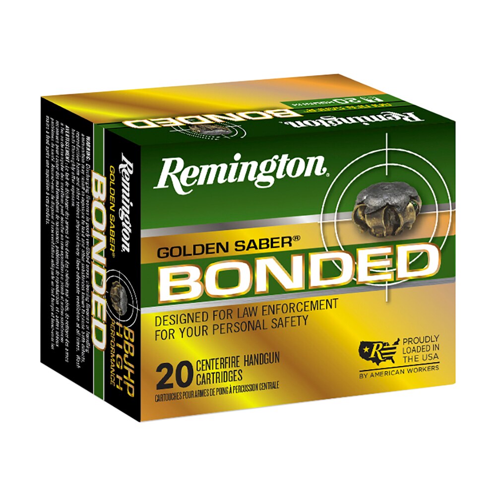 remington ammunition r21368 golden saber bonded 10mmauto 180gr bonded brass jacketed hollow point 20 per box/25 case Remington Ammunition R21368 Golden Saber Bonded 10mmAuto 180gr Bonded Brass Jacketed Hollow Sports South item 149303