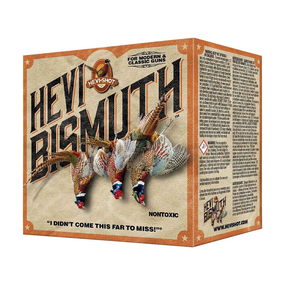 hevi shot hs19715 hevi bismuth upland 410gauge 3" 9/16oz bismuth 5shot 25 per box/10 case HEVI-Shot HS19715 HEVI-Bismuth Upland 410Gauge 3" 9/16oz Bismuth 5Shot 25 Per Box/10 Case Sports South item 149342