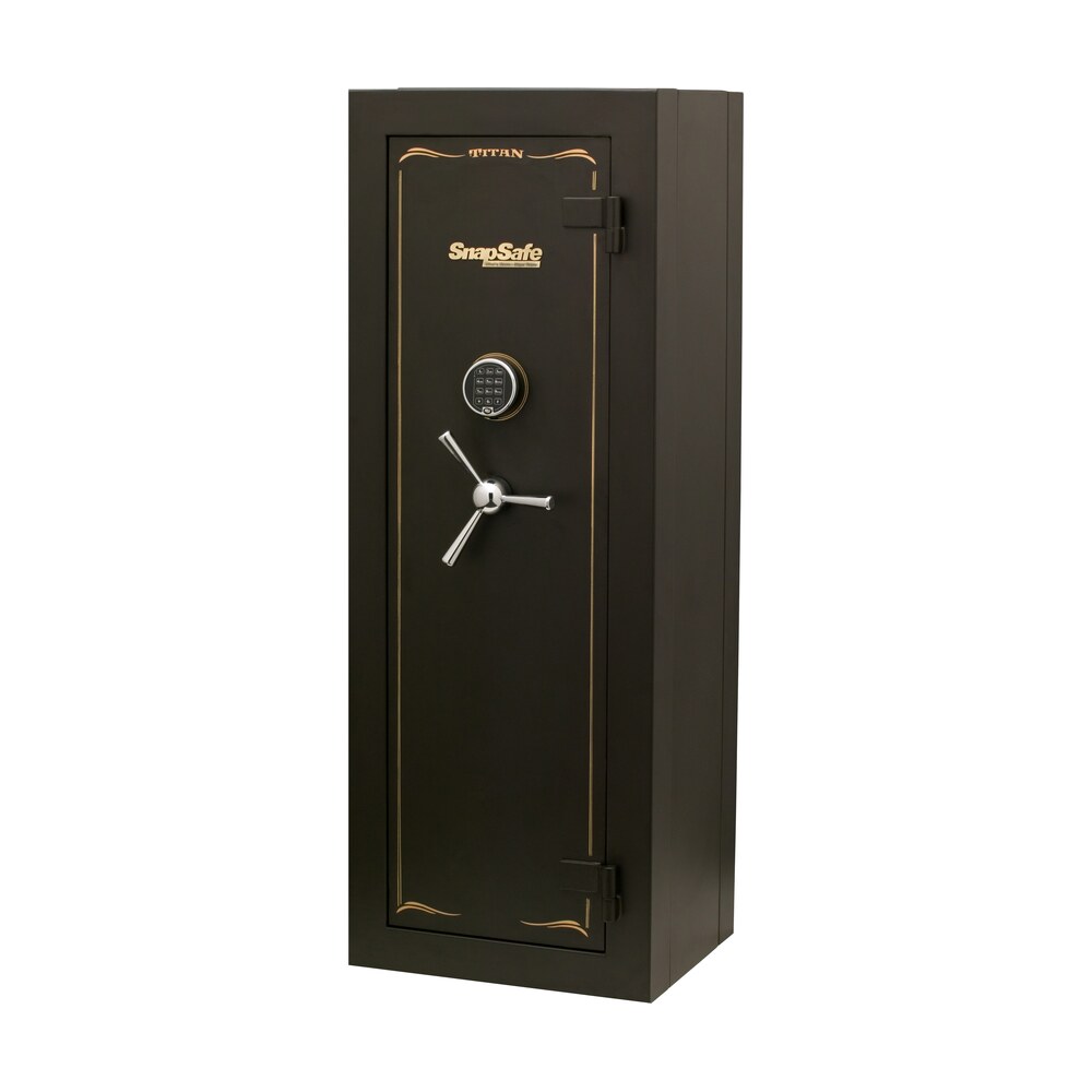 snapsafe 75010 titan modular safe access code/key entry, black 9 gauge steel, 9 gun slots, 12+ long gun capacity SnapSafe 75010 Titan Modular Safe Access Code/Key Entry, Black 9 Gauge Steel, 9 Gun Slots, 12+ Sports South item 149408