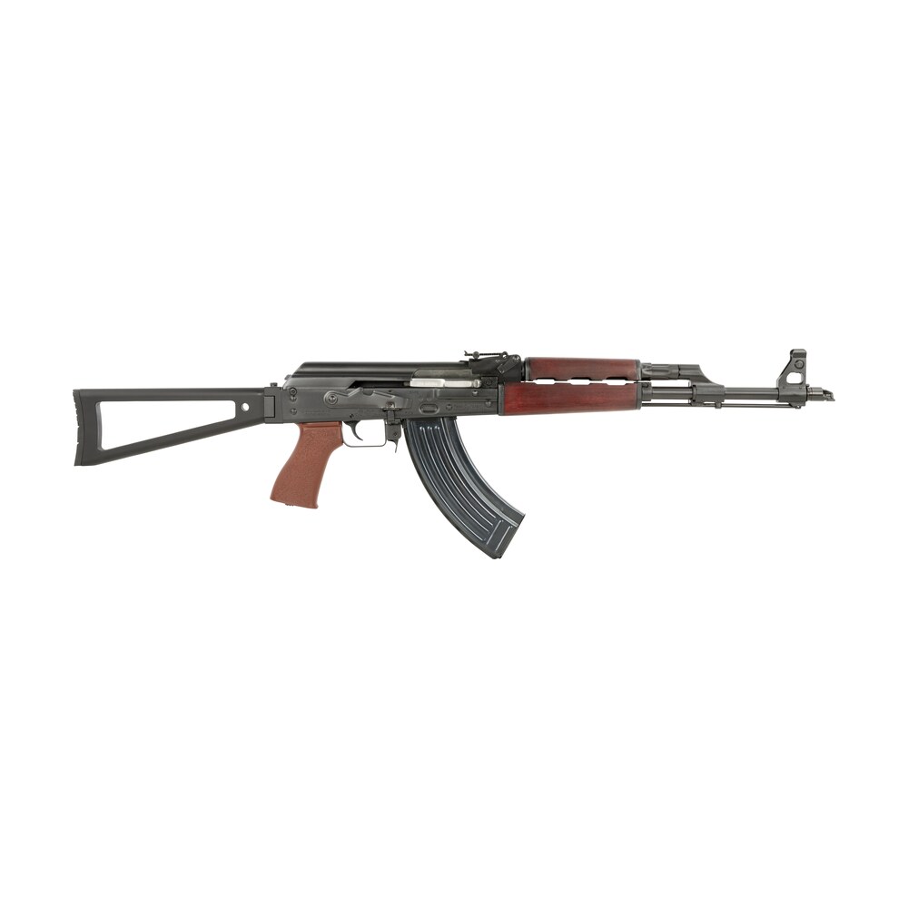 zastava arms usa zr7762rtf zpapm70 7.62x39mm 30+1 16.30" black chrome lined steel barrel, black serbian red wood handguard, black synthetic folding triangle stock, black synthetic grip Zastava Arms Usa ZR7762RTF ZPAPM70 7.62x39mm 30+1 16.30" Black Chrome Lined Steel Sports South item 149518