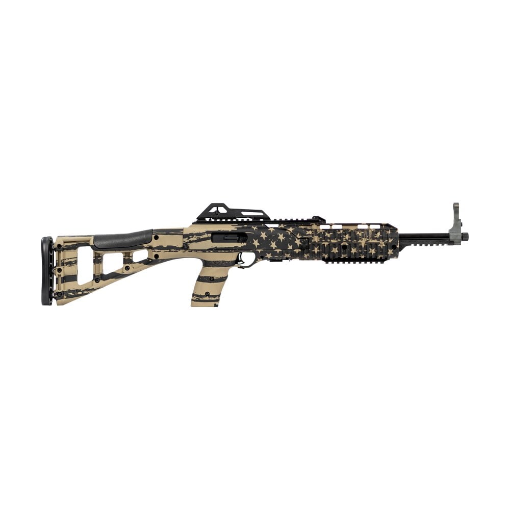 hi point 995tsflgfde 995ts carbine 9mm luger 16.50" 10+1, fde american flag, skeletonized stock, adjustable sights Hi-Point 995TSFLGFDE 995TS Carbine 9mm Luger 16.50" 10+1, FDE American Flag, Skeletonized Sports South item 149616