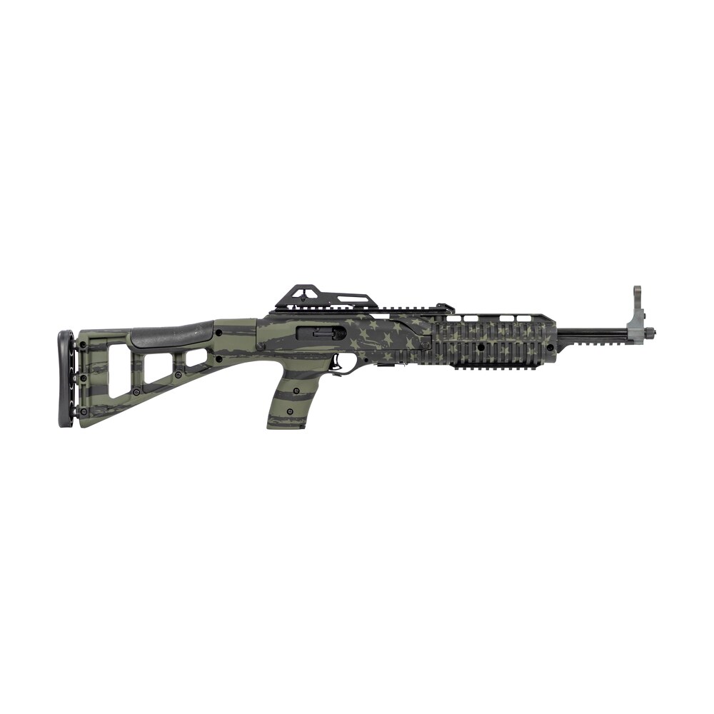 hi point 995tsflgod 995ts carbine 9mm luger 16.50" 10+1, od green american flag, skeletonized stock, adjustable sights Hi-Point 995TSFLGOD 995TS Carbine 9mm Luger 16.50" 10+1, OD Green American Flag, Skeletonized Sports South item 149617