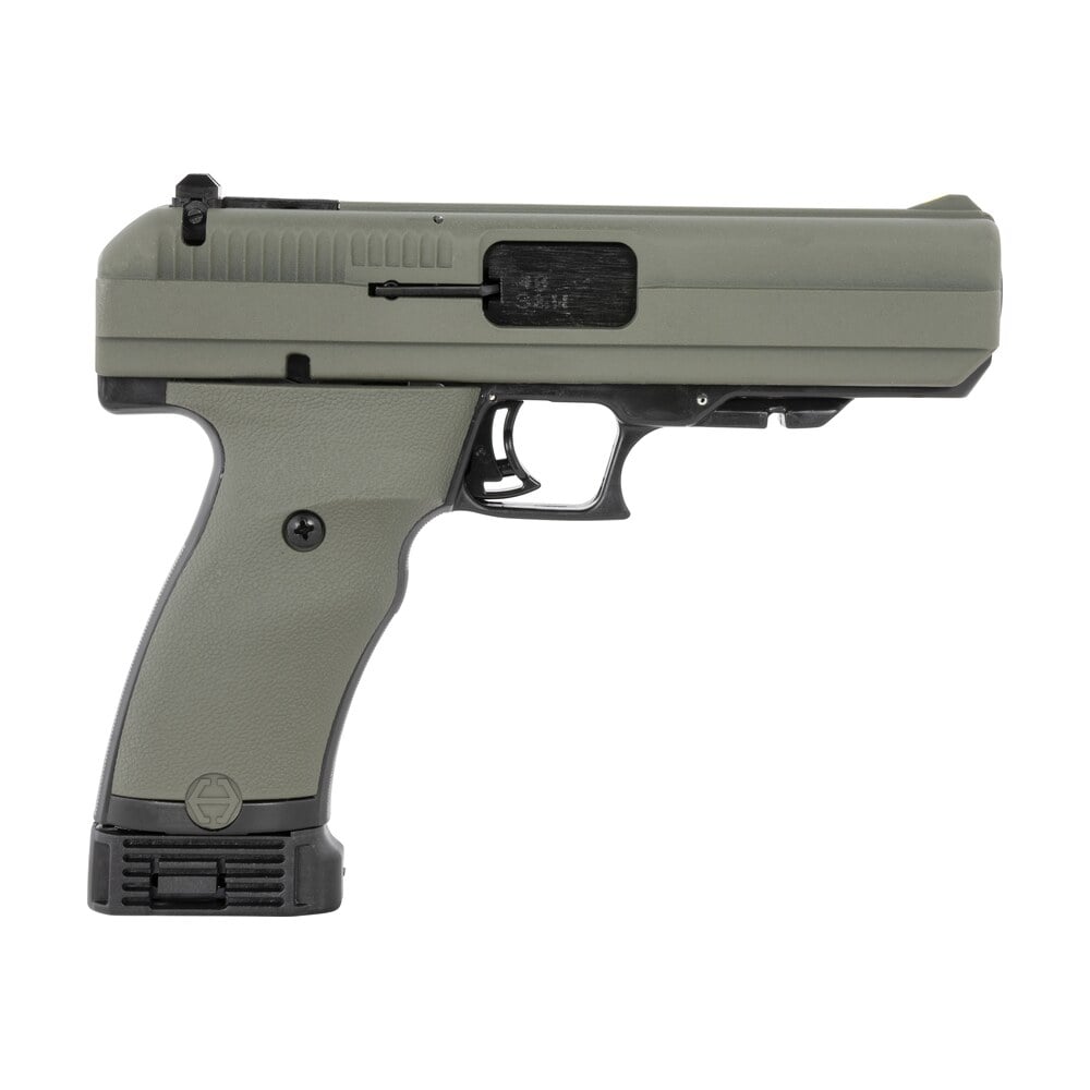 hi point 34010od jcp 40 s&w 10+1 4.50" black barrel, od green steel serrated slide, od green polymer frame, od green polymer grip, right hand Hi-Point 34010OD JCP 40 S&W 10+1 4.50" Black Sports South item 149619