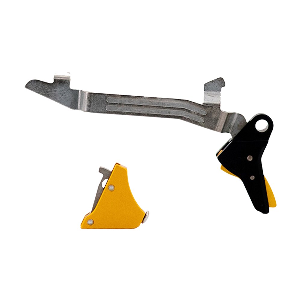 timney triggers alphaglock5 alpha competition 9mm luger/40 s&w/22 lr, gold straight trigger, compatible w/glock gen5 & glock 44 Timney Triggers ALPHAGLOCK5 Alpha Competition 9mm Luger/40 S&W/22 LR, Gold Straight Sports South item 149851