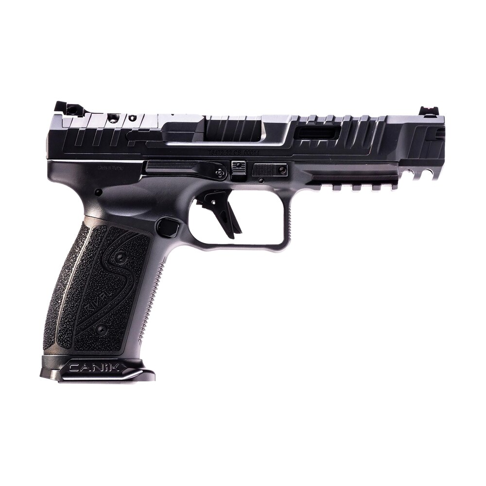 canik hg7010n sfx rival s full size frame 9mm luger 18+1, 5" black steel barrel, dark side optic ready/serrated w/ports steel slide, frame w/picatinny rail, ambidextrous Canik HG7010N SFx Rival-S Full Size Frame 9mm Luger 18+1, 5" Black Steel Sports South item 150296