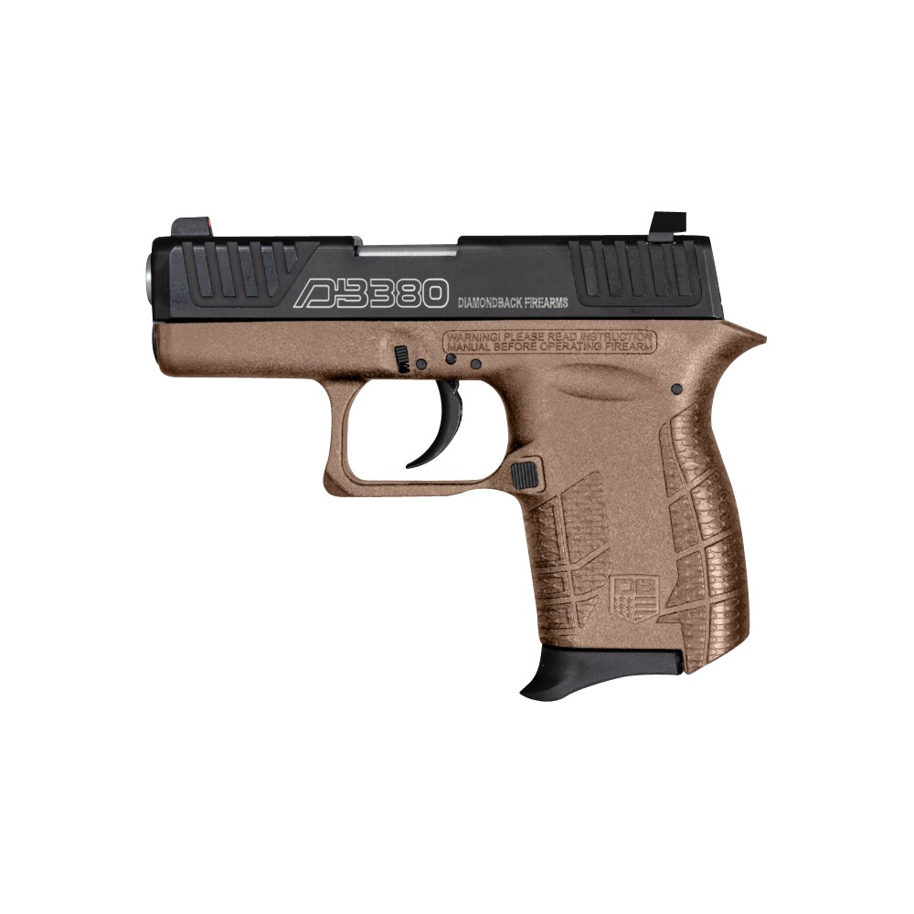 diamondback db0100e062 db380 gen4 380 acp 6+1 2.80" stainless steel barrel, black oxide stainless steel engraved serrated slide, flat dark earth polymer frame w/beavertail, polymer grip, right hand Diamondback DB0100E062 DB380 Gen4 380 ACP 6+1 2.80" Stainless Steel Sports South item 150376