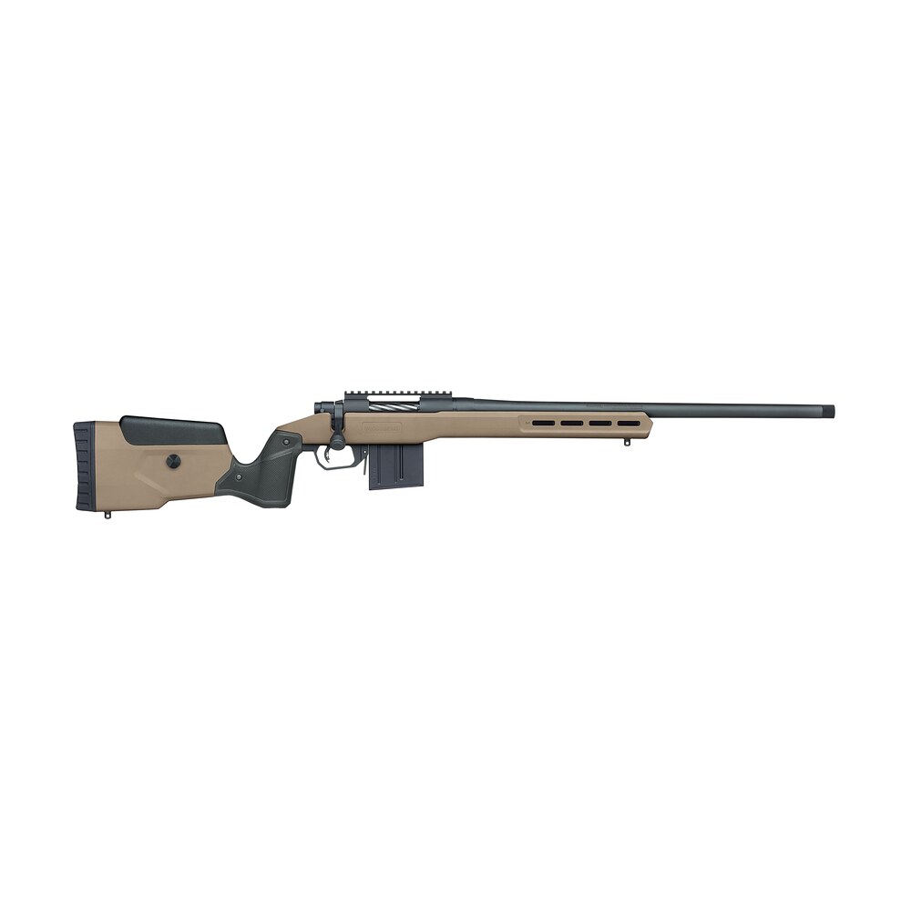 mossberg 28149 patriot lr tactical 308 win 7+1 24" matte blued threaded bull barrel, matte blued picatinny rail mdt oryx tactical m lok flat dark earth synthetic stock, right hand Mossberg 28149 Patriot LR Tactical 308 Win 7+1 24" Matte Blued Threaded Bull Sports South item 150454