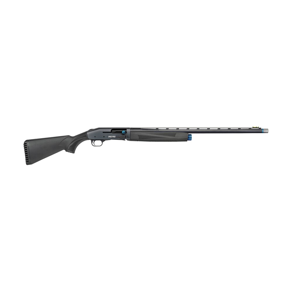 mossberg 85159 940 super bantam full size 12 gauge semi auto 3" 4+1 26" matte blued vent rib barrel, tungsten gray w/blue accents stainless steel receiver, adjustable black synthetic stock, right hand Mossberg 85159 940 Super Bantam Full Size 12 Gauge Semi-Auto 3" 4+1 26" Matte Blued Vent Rib Sports South item 150470