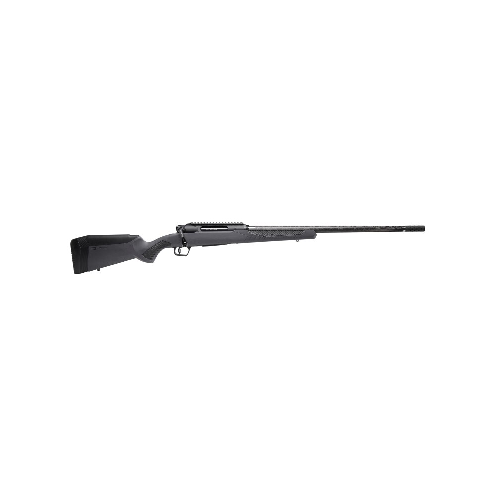savage arms 57902 impulse mountain hunter 300 win mag 3+1 24" carbon fiber threaded barrel, black aluminum receiver w/picatinny rail, gray accustock synthetic stock, ambidextrous Savage Arms 57902 Impulse Mountain Hunter 300 Win Mag 3+1 24" Carbon Fiber Threaded Sports South item 150527
