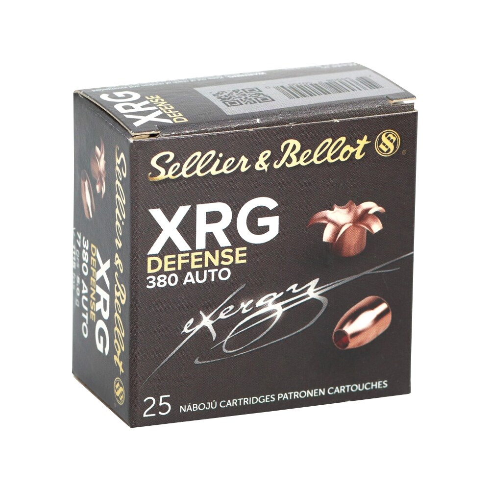 sellier & bellot sb380xa xrg defense 380 acp 77gr solid copper hollow point 25 per box/40 case Sellier & Bellot SB380XA XRG Defense 380 ACP 77gr Solid Copper Hollow Point 25 Per Box/40 Sports South item 150581