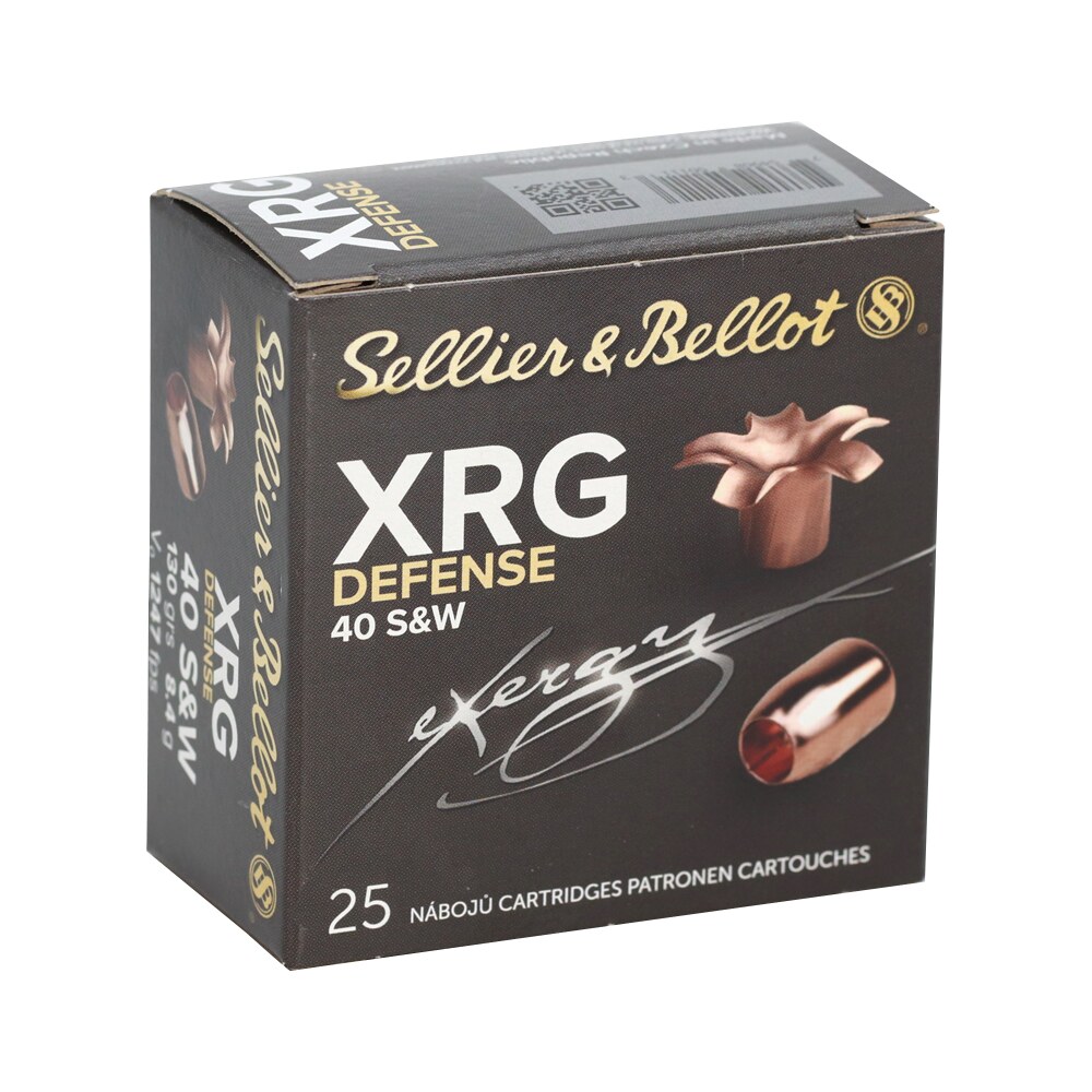 sellier & bellot sb40xa xrg defense 40s&w 130gr solid copper hollow point 25 per box/40 case Sellier & Bellot SB40XA XRG Defense 40S&W 130gr Solid Copper Hollow Point 25 Per Box/40 Sports South item 150582
