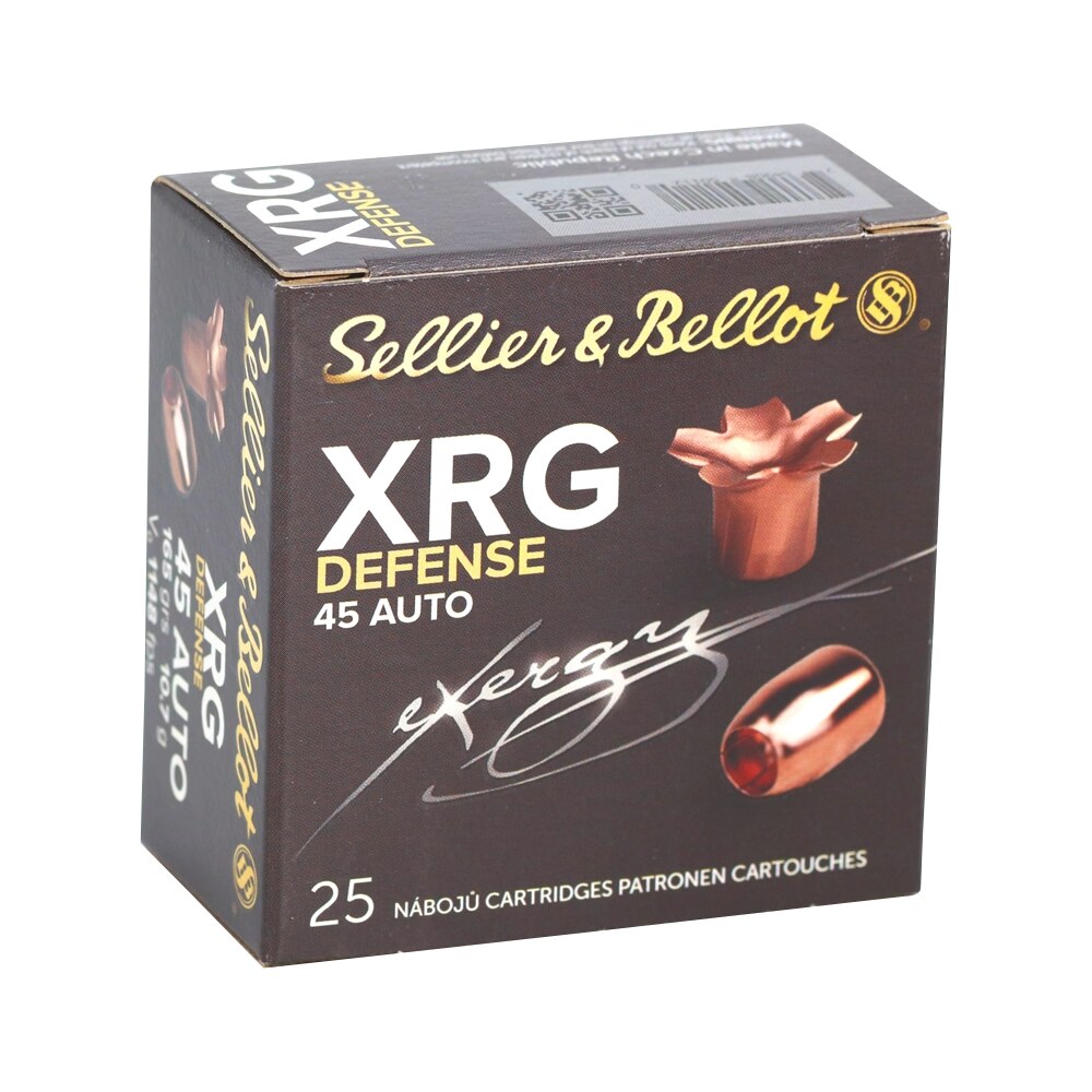 sellier & bellot sb45xa xrg defense 45acp 165gr solid copper hollow point 25 per box/40 case Sellier & Bellot SB45XA XRG Defense 45ACP 165gr Solid Copper Hollow Point 25 Per Box/40 Sports South item 150583