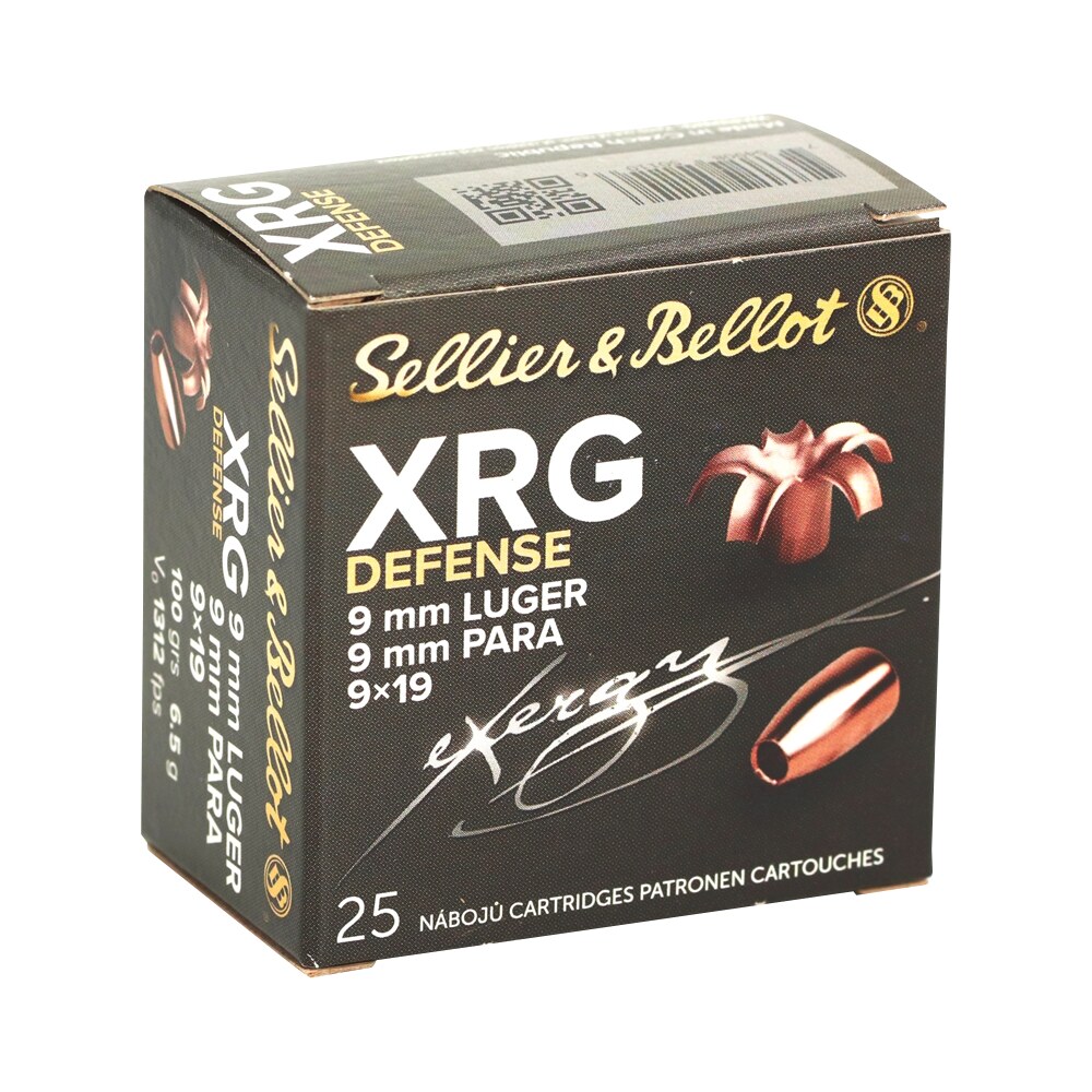 sellier & bellot sb9xa xrg defense 9mmluger 100gr solid copper hollow point 25 per box/40 case Sellier & Bellot SB9XA XRG Defense 9mmLuger 100gr Solid Copper Hollow Point 25 Per Box/40 Sports South item 150584