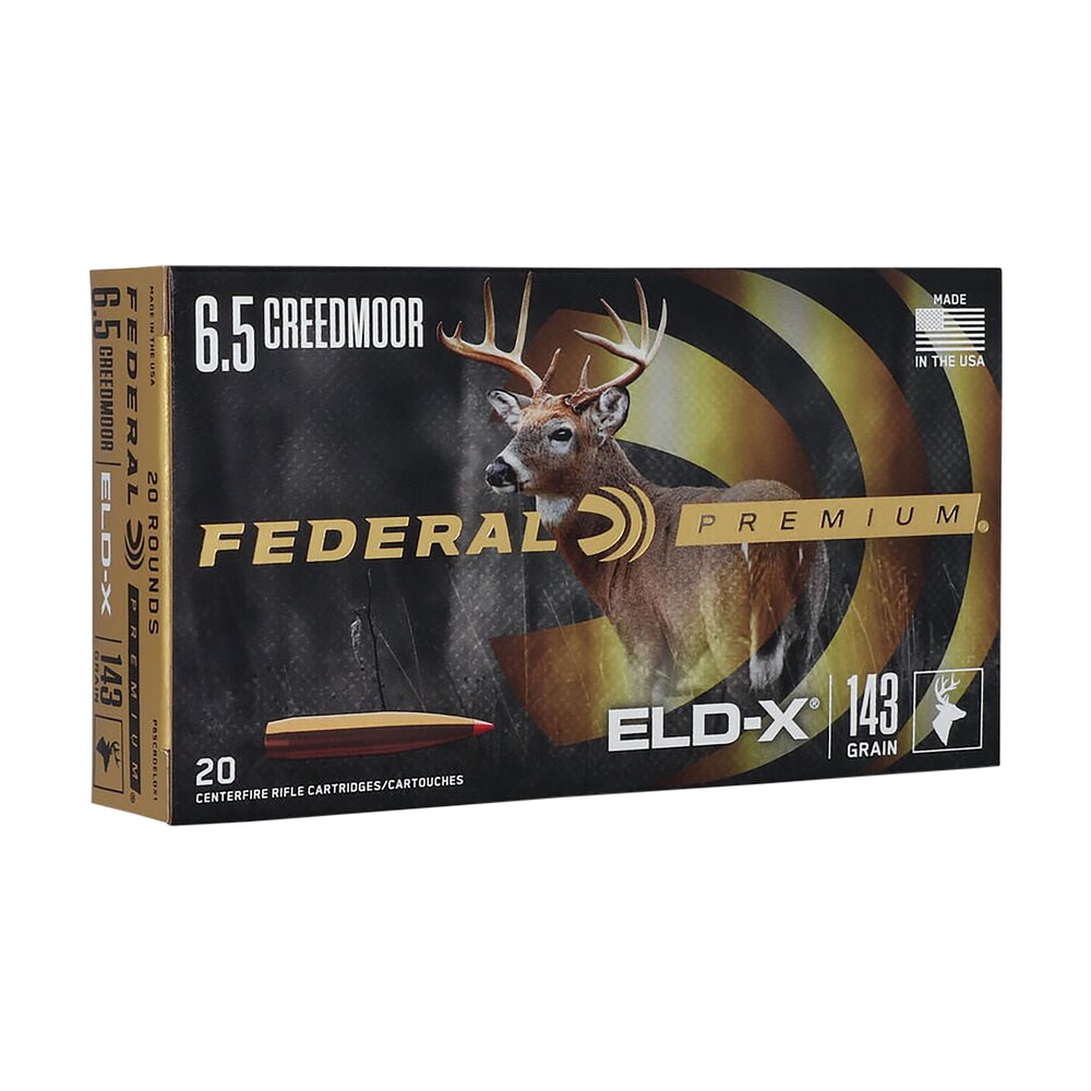 federal p65crdeldx1 premium eld x 6.5creedmoor 143gr 20 per box/10 case Federal P65CRDELDX1 Premium ELD-X 6.5Creedmoor 143gr 20 Per Box/10 Case Sports South item 150595