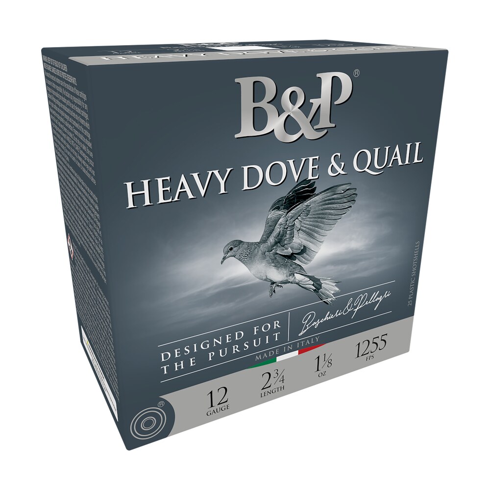b&p 12b18d6 heavy dove & quail 12gauge 2.75" 1 1/8oz 6shot 25 per box/10 case B&P 12B18D6 Heavy Dove & Quail 12Gauge 2.75" 1 1/8oz 6Shot 25 Per Box/10 Case Sports South item 150835