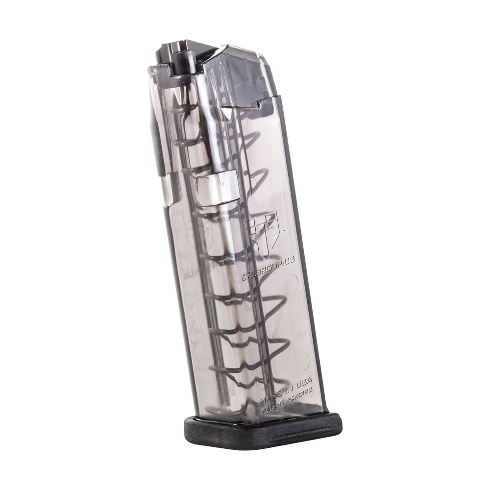 ets group smkglk1910 pistol mags 10rd limited 9mm luger compatible w/ glock 19/26 smoke polymer ETS Group SMKGLK1910 Pistol Mags 10rd Limited 9mm Luger Compatible Sports South item 150865