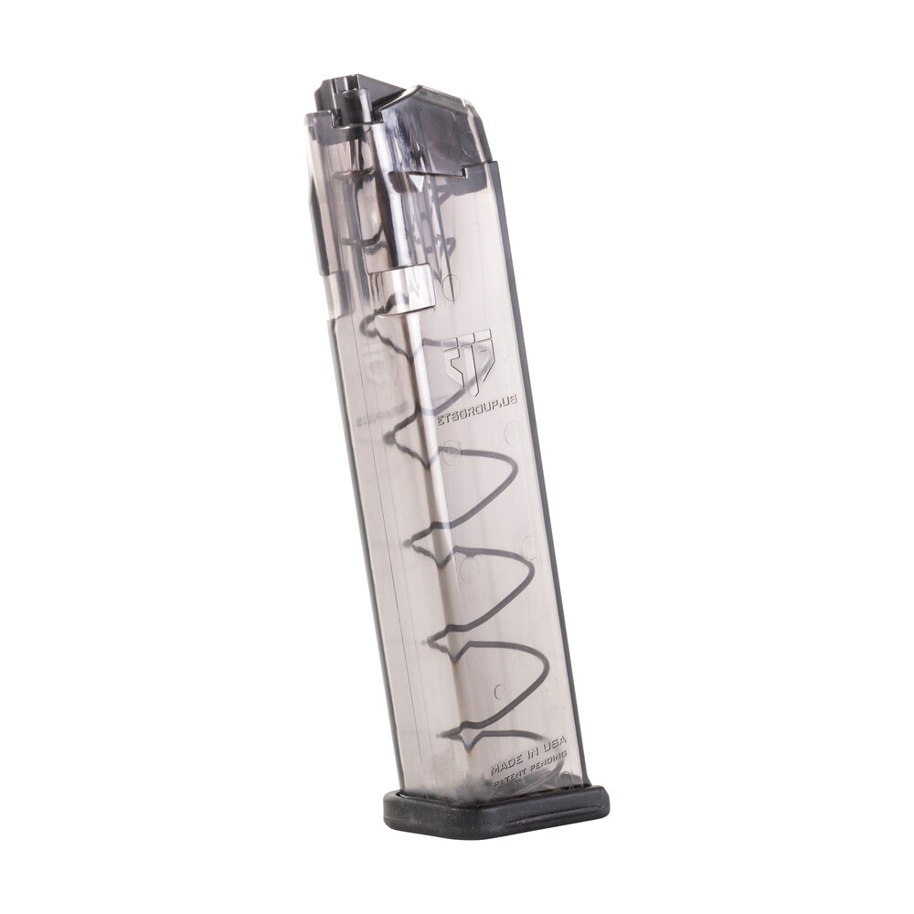 ets group smkglk922 pistol mags competition legal 22rd extended 9mm luger compatible w/ glock 17 smoke polymer ETS Group SMKGLK922 Pistol Mags Competition Legal 22rd Extended 9mm Luger Compatible Sports South item 150867