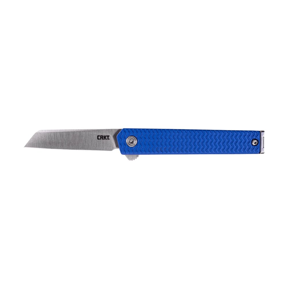 crkt 7083 ceo microflipper micro 2.21" flipper sheepsfoot plain satin 12c27 sandvik blade, blue textured w/silver liner & accents aluminum handle, includes pocket clip CRKT 7083 CEO Microflipper Micro 2.21" Flipper Sheepsfoot Plain Satin 12C27 Sandvik Blade, Blue Sports South item 150987