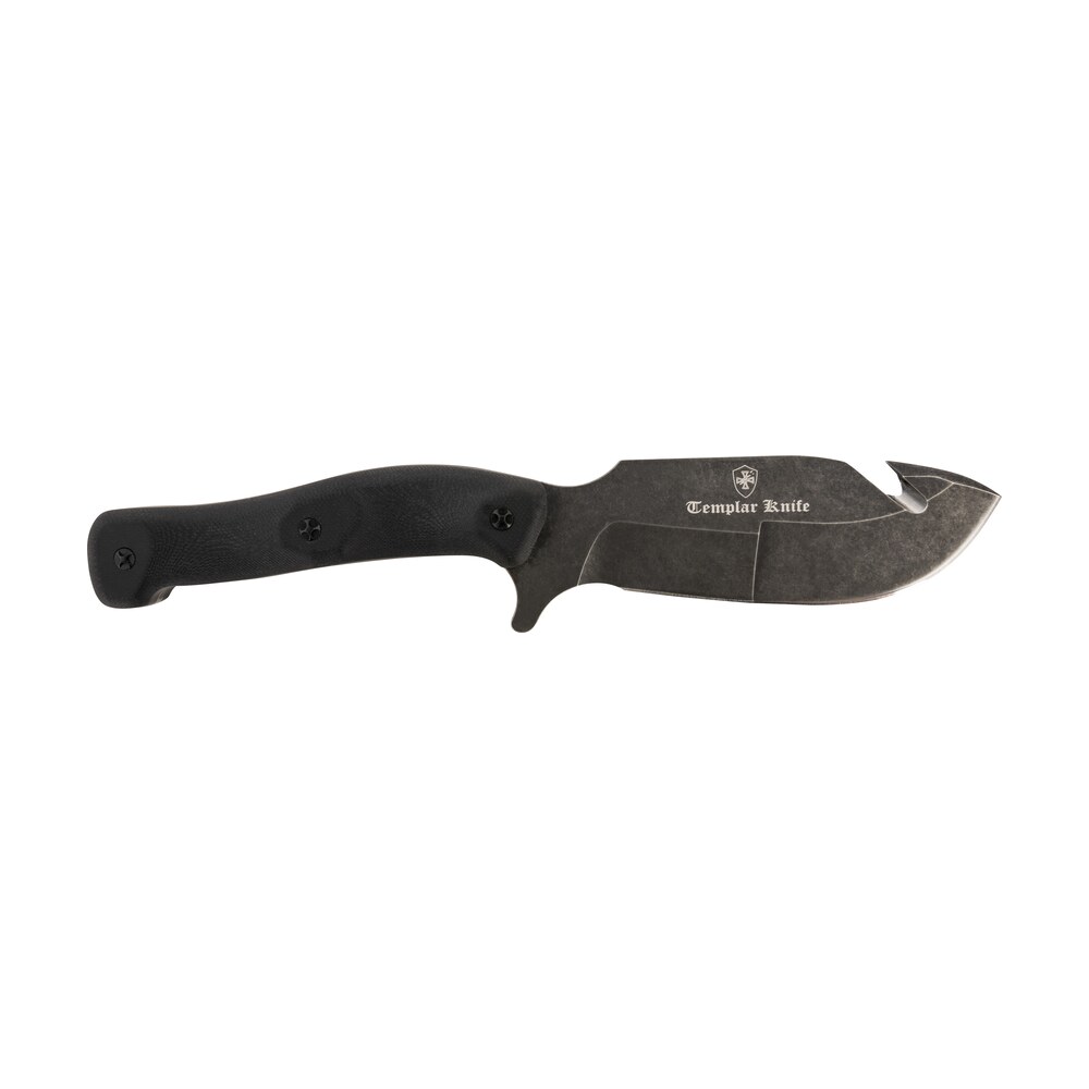 templar knife hbk321 reagan field dressing 4.60" fixed gut hook plain powder coated d2 steel blade/ 4.55" black g10 handle Templar Knife HBK321 Reagan Field Dressing 4.60" Fixed Gut Hook Plain Powder Coated D2 Steel Sports South item 151160