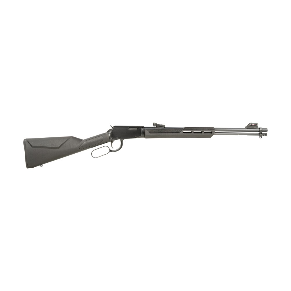 rossi rl22w201sy rio bravo lever action 22 wmr 12+1 20" round barrel, black, polished rec/barrel, synthetic stock, fiber optic sights Rossi RL22W201SY Rio Bravo Lever Sports South item 151223