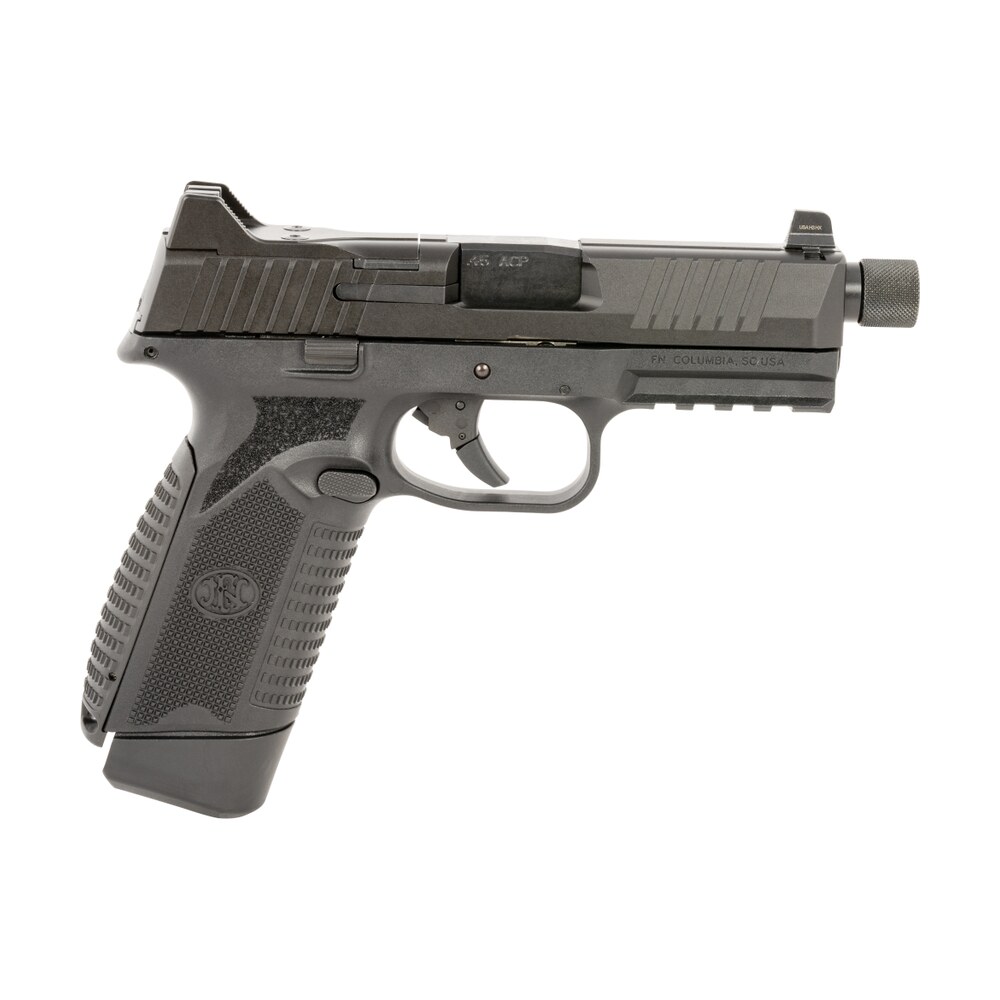 fn 66101385 545 tactical 45 acp 10+1 4.71" black target crown/threaded steel barrel, black optic cut/serrated steel slide & polymer frame w/picatinny rail, ambidextrous FN 66101385 545 Tactical 45 ACP 10+1 4.71" Black Target Crown/Threaded Steel Sports South item 151361