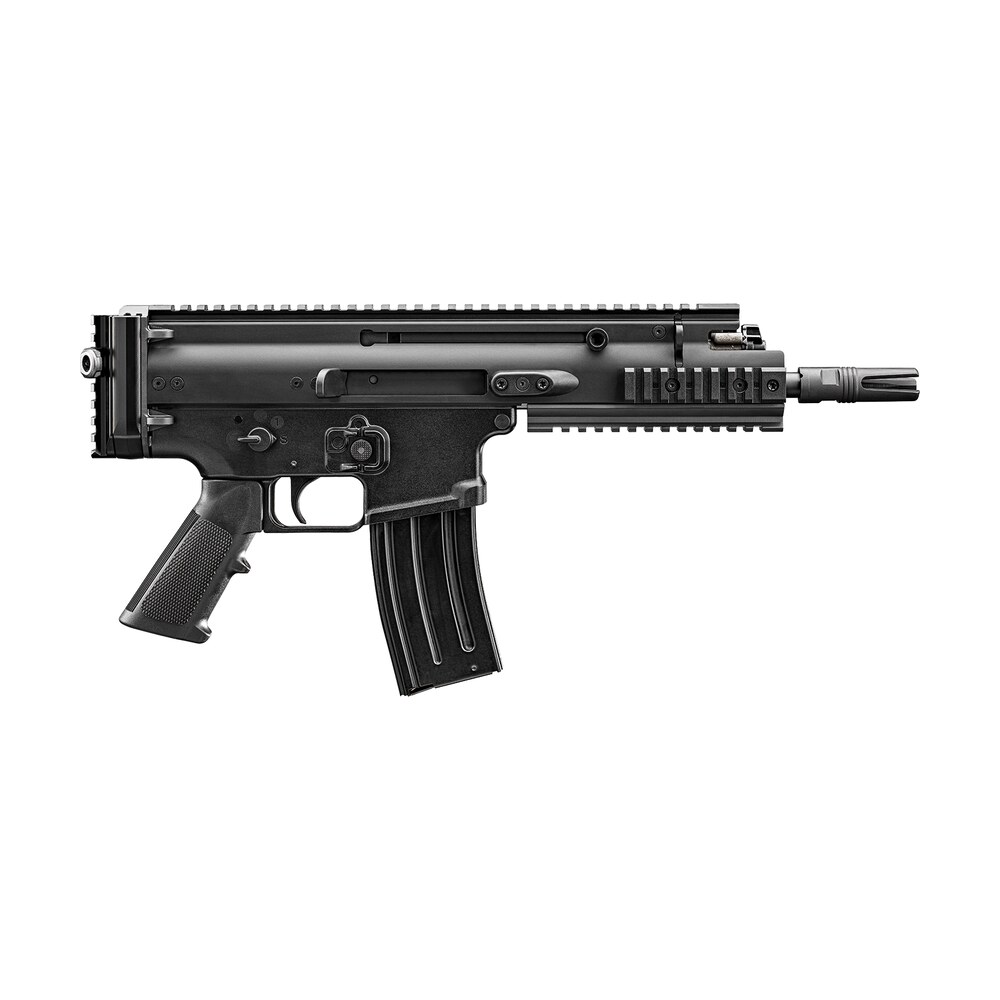 fn 38101244 scar 15p 5.56x45mm 10+1 7.50" black anodized chrome lined steel barrel, black anodized aluminum picatinny rail receiver, black polymer grip, ambidextrous FN 38101244 SCAR 15P 5.56x45mm 10+1 7.50" Black Anodized Chrome Lined Steel Sports South item 151371