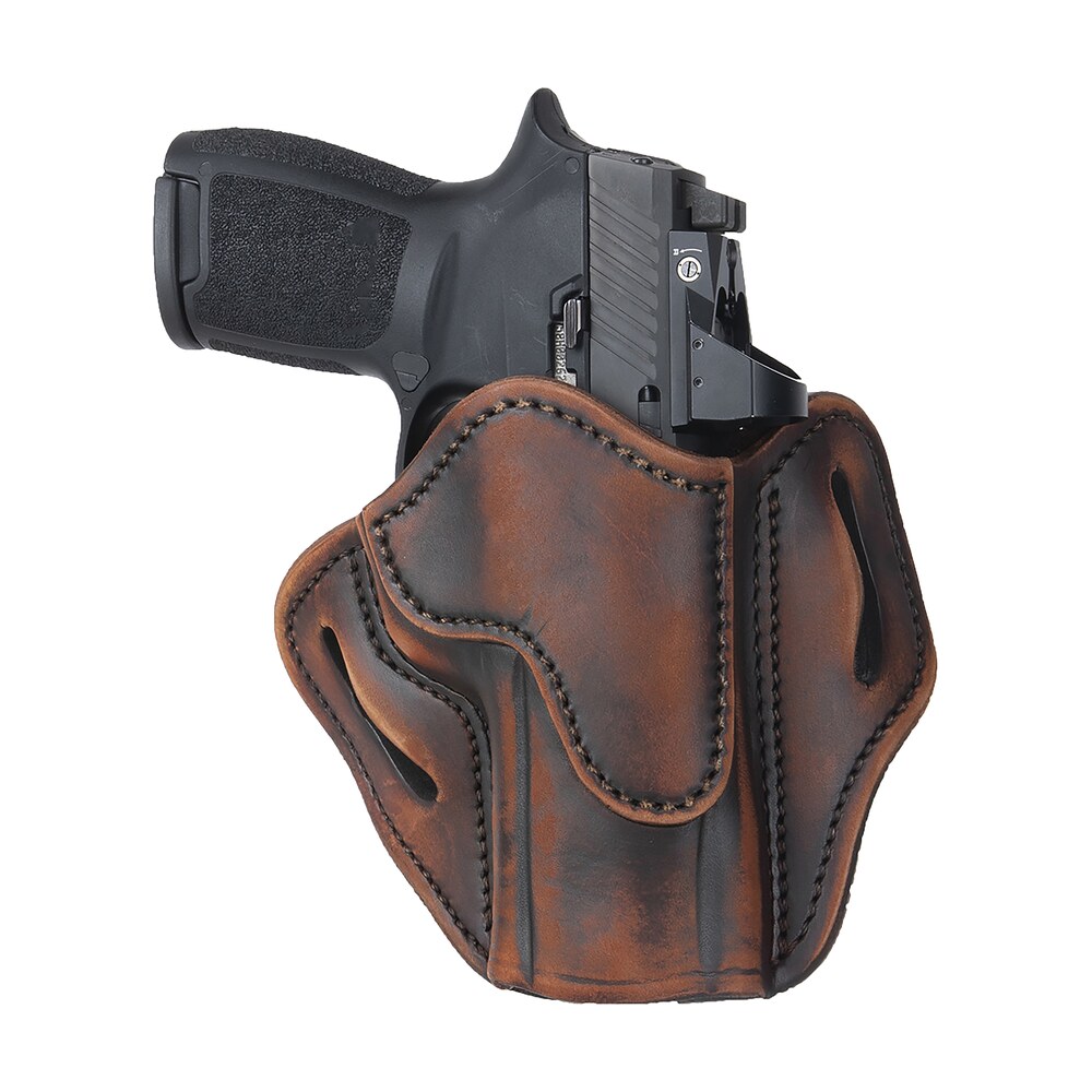 1791 gunleather orbh24vtgr bh2.4 optic ready owb size 2.4 vintage leather belt slide fits walther ppq/sig p320/springfield xd m right hand 1791 Gunleather ORBH24VTGR BH2.4 Optic Ready OWB Size 2.4 Vintage Leather Belt Slide Sports South item 151484