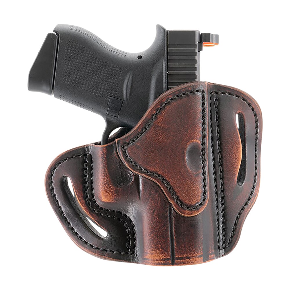 1791 gunleather orbhcvtgr bhc optic ready owb compact vintage leather belt slide compatible w/glock 43/sig p365 right hand 1791 Gunleather ORBHCVTGR BHC Optic Ready OWB Compact Vintage Leather Belt Slide Compatible Sports South item 151487