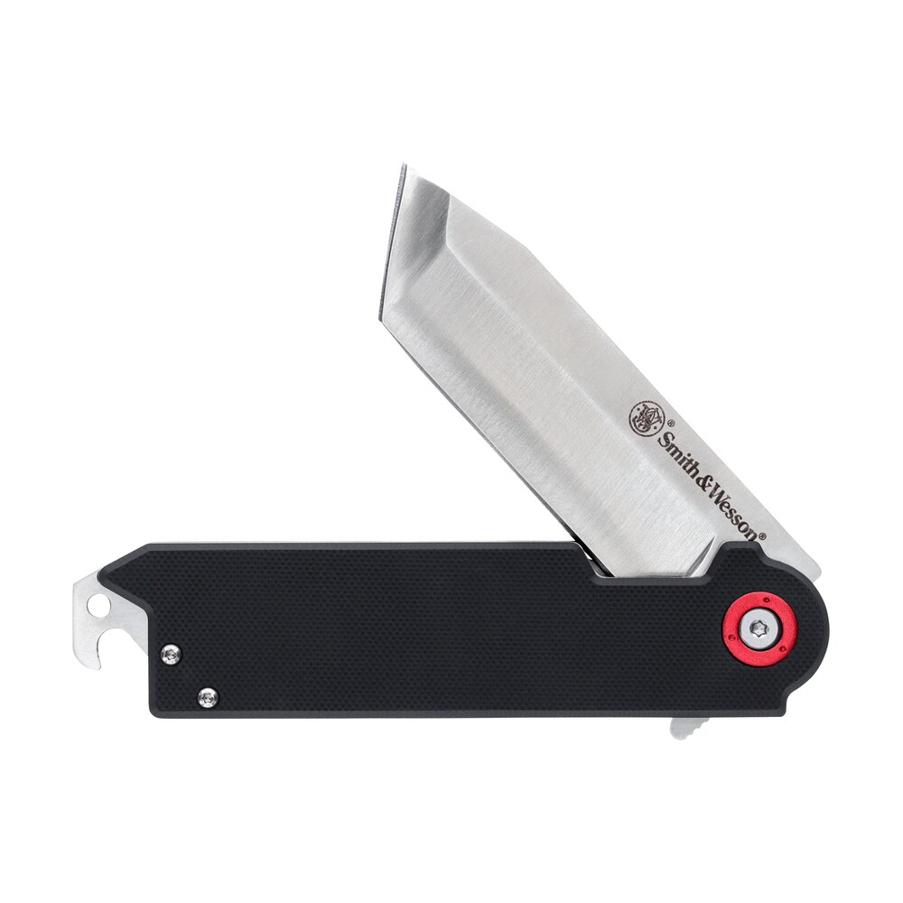 smith & wesson knives 1193144 big benji 3.50" folding plain stainless steel blade 4.25" black Smith & Wesson Knives 1193144 Big Benji 3.50" Folding Plain Stainless Steel Blade 4.25" Sports South item 151543