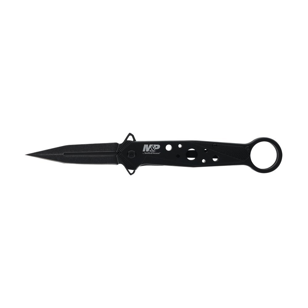 smith & wesson knives 1193183 m&p folding dagger folding dagger plain black 8cr13mov ss blade Smith & Wesson Knives 1193183 M&P Folding Dagger Folding Dagger Plain Black 8Cr13MoV SS Sports South item 151551