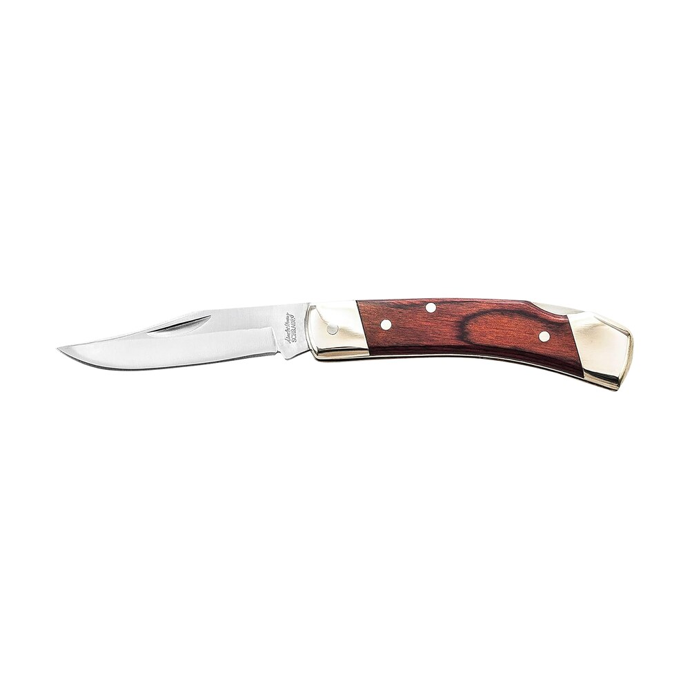 uncle henry lb5cp lb5 smokey ii folding clip point plain stainless steel blade 3.70" wood handle includes sheath Uncle Henry LB5CP LB5 Smokey II Folding Clip Point Plain Stainless Steel Blade 3.70" Wood Sports South item 151558