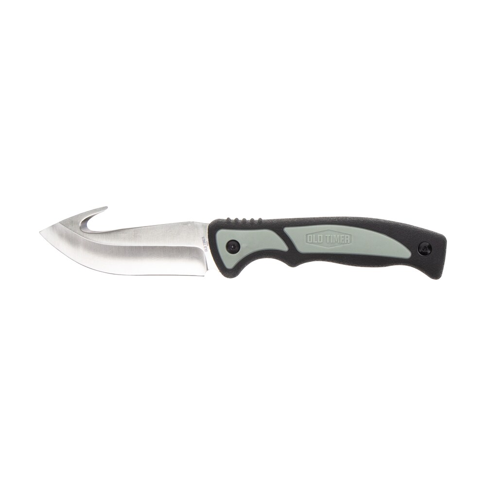 old timer 1137138 trail boss 3.70" fixed gut hook plain stainless steel blade, tpe handle includes sheath Old Timer 1137138 Trail Boss 3.70" Fixed Gut Hook Plain Stainless Steel Blade, TPE Handle Sports South item 151579